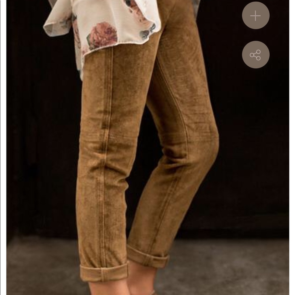 Joyfolie Brand Wendy Suede Pants - Size 5